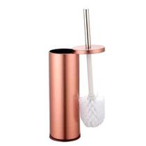 Escova Sanitaria Rose Gold Inox Suporte Vassourinha Cobre