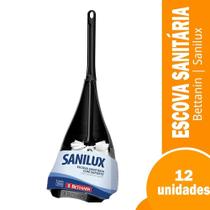 Escova Sanitária Sanilux Bettanin com Suporte Plástico - Embalagem com 12 Unidades Escova Sanitária Sanilux Bettanin com Suporte Plástico - Embalagem com 12 Unidades