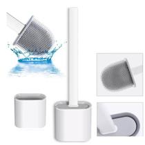 Escova Sanitária Silicone Com Suporte Limpar Vaso Sanitário - B-Max