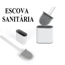 Escova Sanitária Silicone De Limpar Vaso Sanitário Suporte