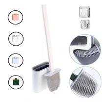 Escova Sanitária Silicone Vaso Sanitário Base Banheiro Escova e porta-escova