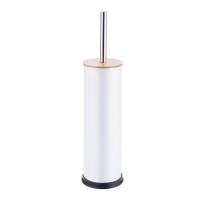 Escova Sanitária Vaso Limpeza Higienização Bambu Branca Escova Sanitária Vaso Limpeza Higienização Bambu Branca