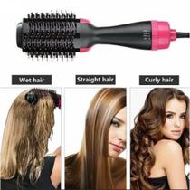 Escova Secadora 110/220v Alisador Elétrica Escova de ar quente Modeladores de cabelo Com 3 Em1 Hair -