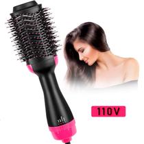 Escova Secadora 110v Preto E Rosa