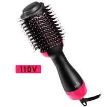 Escova Secadora 110V Preto E Rosa