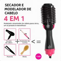 Escova Secadora 1200W 4 Em 1 Para Cabelos Com Mais Volume 110V