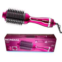 Escova Secadora 3 em 1 Chrome Pink Rosa Mondial Íons 1200w 220V