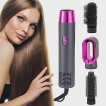 Escova Secadora 3 em 1 Elétrica Secador de Cabelo Aquecimento Quente Pente Molhado Seco Escova Cabelo Modelador