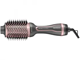 Escova Secadora 3 em 1 Mondial ES11 BI Grey Rose Keratin 1200w Design Oval Ergonômico Cerdas Flexiveis Nylon Bivolt