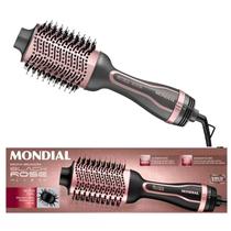Escova Secadora Alisadora 3 Em 1 Premium 1200 Watts Mondial Es 14 Black Rose Bivolt