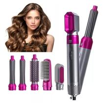 Escova Secadora Alisadora De Cabelo Modela 5 Em 1 Multifuncional 110v