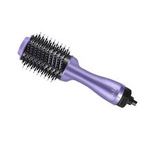 Escova Secadora Alisadora Elétrica cerâmica e Ar Quente Cabelo Com 4 Em 1 anti frizz Cor Lilás