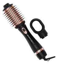 Escova Secadora Alisadora Modeladora e Bocal Secador Cadence Preto e Rose ESC800 Bivolt 1200w 110v/220v