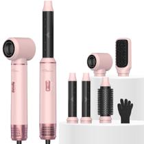 Escova Secadora de Cabelo 5 em 1 Atopskins Iônica Rosa Escova Secadora de Cabelo 5 em 1 Atopskins Iônica Rosa