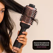 Escova Secadora de Cabelo Profissional Bivolt 1300W com Tecnologia Iônica Alisar Modelar Escova Secadora de Cabelo Profissional Bivolt 1300W com Tecnologia Iônica Alisar Modelar