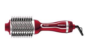 Escova Secadora e Alisadora Mondial Es-07 Silver Red 1200W