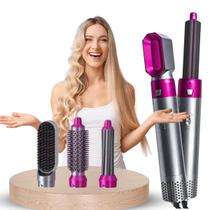 Escova Secadora e Modelador de Cabelo 5 em 1 Ajuste de Temperatura Multifuncional Mais Definição 1000W