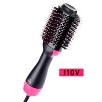 Escova Secadora Elétrica 110v Cor Preto rosa