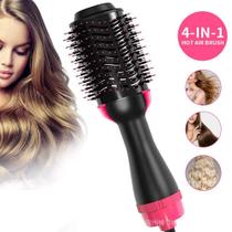 Escova Secadora Elétrica Curler Alisadora Oval Modeladora Cabelo Straighing 3 em 1 Escova Secadora Elétrica Curler Alisadora Oval Modeladora Cabelo Straighing 3 em 1