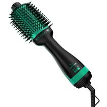Escova Secadora Gama Babosa Brush 3D 1300W Preto/Verde Bivolt
