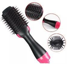 Escova secadora luxx hair 1000w 3 velocidades 110v - preta/rosa