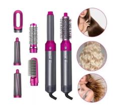 Escova Secadora Modeladora 5 em 1 Elétrica 110V Secador, Alisadora e Modelador de Cabelos Feminino