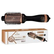 Escova Secadora Modeladora GAMA Stylish Keration Brush 3D Preto/Cobre Metálico Bivolt - Gama Italy