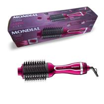 Escova Secadora Modeladora Mondial ES-04 Chrome Pink Line 110V Super Potente