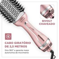 Escova Secadora Mondial Juliette 1200W ES-JU-01 Rosa Bivolt