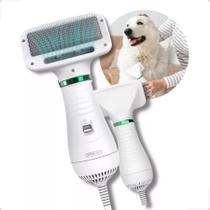 Escova Secadora Pet que Seca e Remove Pelos de Cachorros 110V