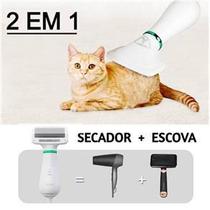 Escova Secadora Pet Seca Remove Pelos Gato Cachorro Coelho