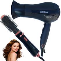 Escova secadora rotativa e secador de cabelo potente 2000w - AGRATTO