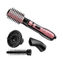 Escova Secadora Rotativa Giratória Modeladora Seca Alisa Modela Define Alisadora 5 Em 1 Cor Rose Mondial Er10 1200w