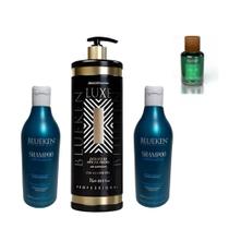Escova Semi Definitiva Luxe Blueken 1000ml + 2 Shampoo 500ml + oil 7ml