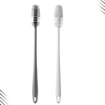 Escova silicone garrafa lavar flexível mamadeira taça copo casa cozinha multiuso limpeza variado