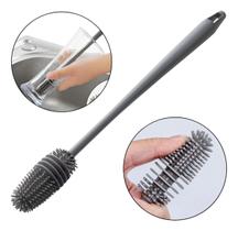 Escova Silicone Lavar Garrafa Mamadeira Copo Taça Limpeza