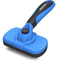 Escova Slicker Autolimpante Swihauk para Cães e Gatos - Azul