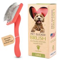 Escova Slicker Flying Pawfect para cuidar de cães com pêlo de animais de estimação