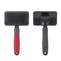 Escova Slicker para Cães KONG Grande Autolimpante com Pegada Vermelha