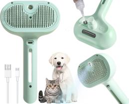 Escova Spray Cat para Shedding CityInSky com tanque de água verde