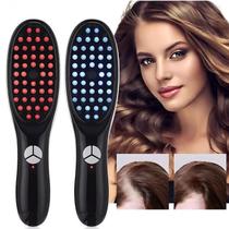Escova Terapêutica 4 Em 1 Com Led E Laser Para Cabelos Recarregavel Anti Queda Crescimento Cabelo
