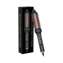 Escova Térmica Iônica Aquecida 3 Em 1: Modelador E Alisador De Cabelo Anti-Queimaduras