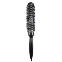 Escova Térmica Profissional Cerâmica Metalizada Modeladora Cerdas Preta Duplas Nylon Vazada