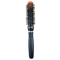Escova Térmica Profissional Preta Vazada Cerdas Duplas de Nylon Cerâmica Metalizada Modeladora