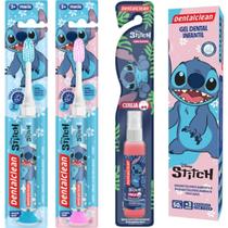 Escova Timer Light + Gel Dental + Spray Stitch -Dentalclean