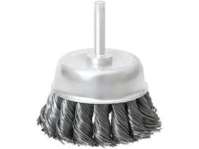 Escova tipo copo, aco carbono, haste 6mm, 75mm, fio torcido, 1pc // mtx Escova tipo copo, aco carbono, haste 6mm, 75mm, fio torcido, 1pc // mtx
