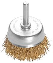 Escova Tipo Copo Arame Ondulado com Haste 3x1/4'' Tramontina PRO