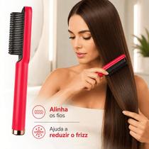 Escova Top Pente Alisador Cabelo Antifrizz Bivolt Desembaraç Escova Top Pente Alisador Cabelo Antifrizz Bivolt Desembaraç
