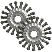 Escova Trancada Circular de Aço Carbono 4.1/2 X 1/2 X 7/8 2 Peças Jn