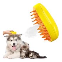 Escova Vapor Pet Elétrica 3 / 1 Massagem Penteia Remove Pelo